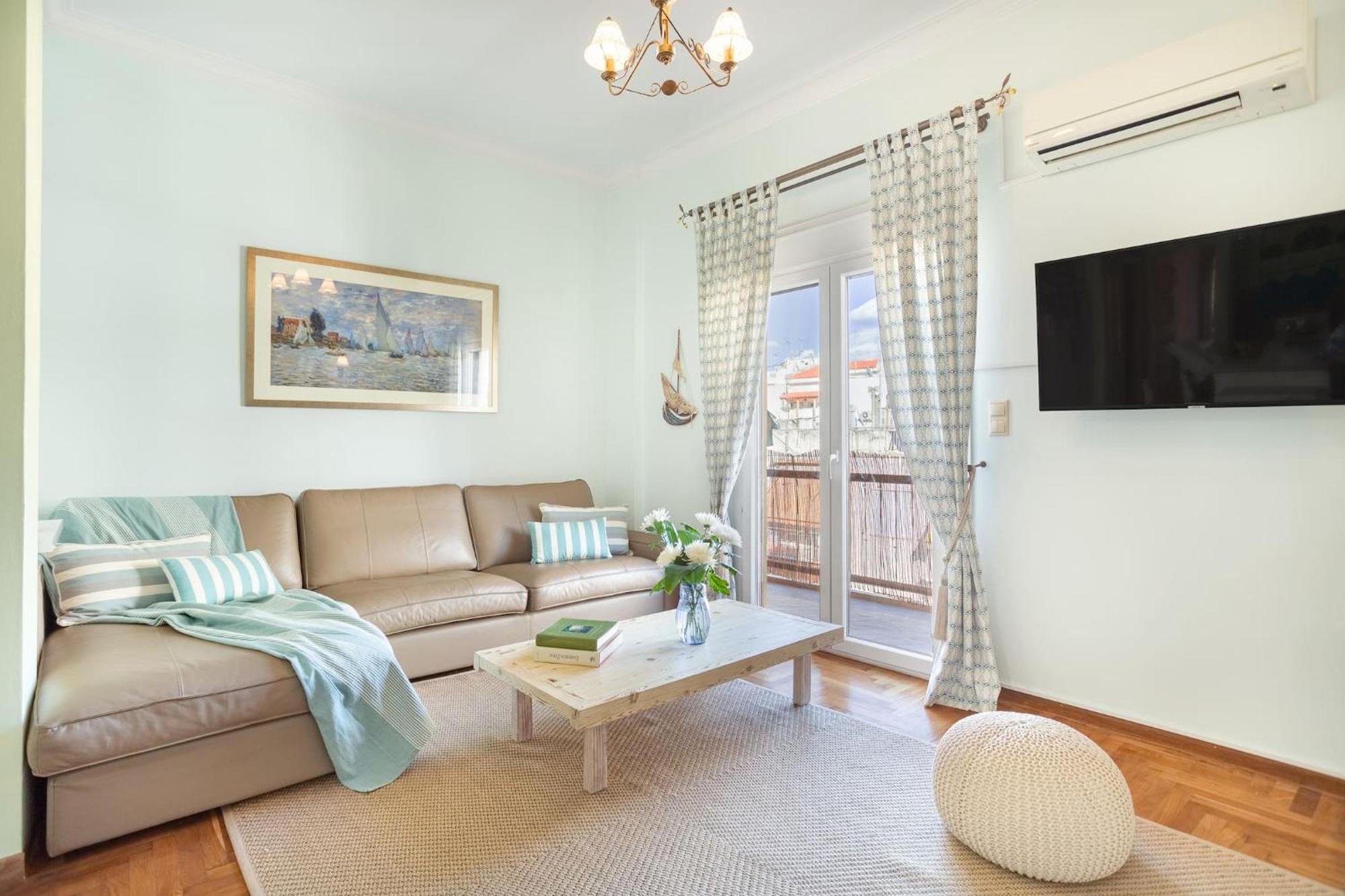 Bright, Calming Retreat With A Balcony Near Metro! Lejlighed Athen Eksteriør billede